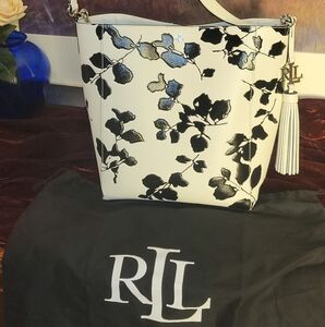 Ralph Lauren Soft Leather Floral Bag